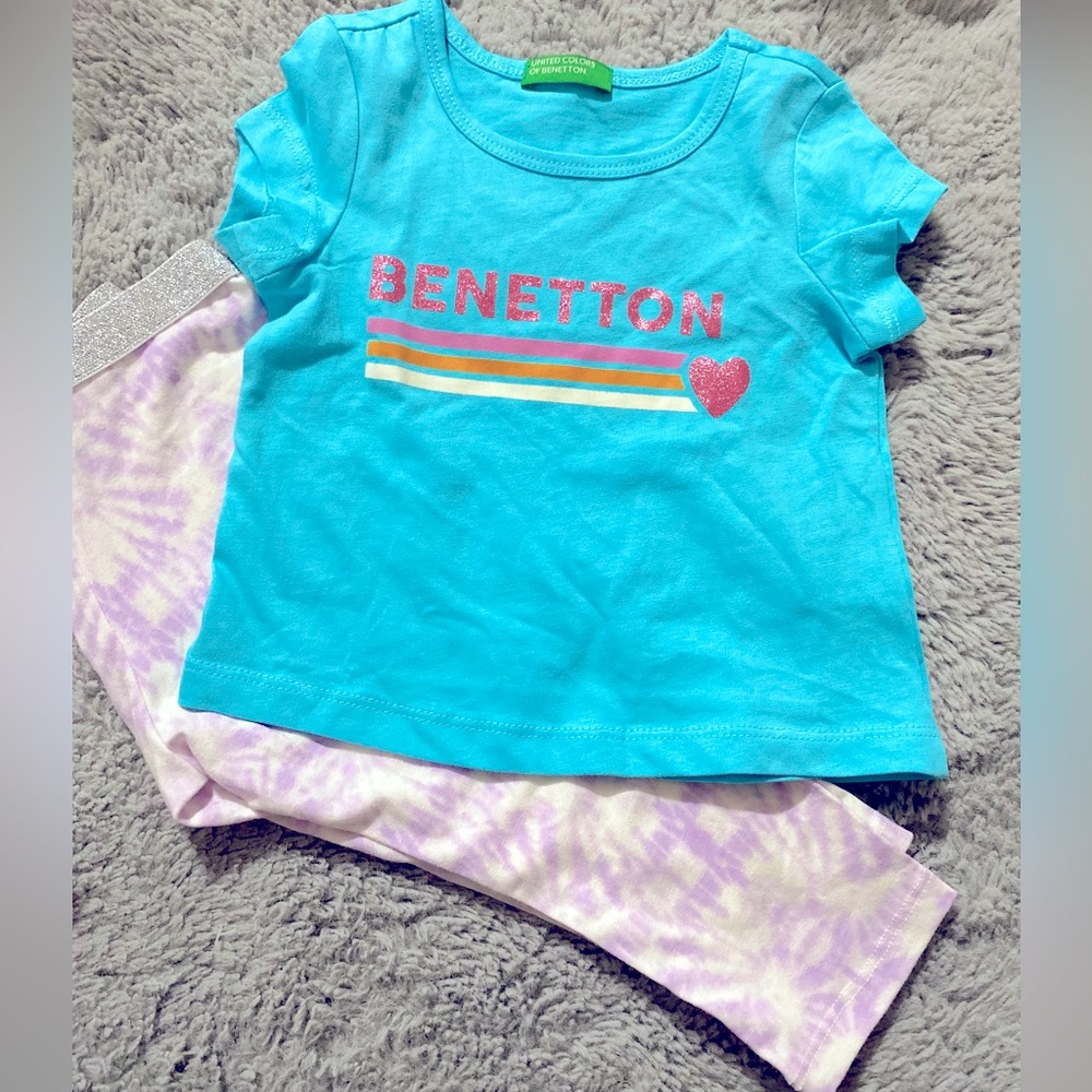 United Colors of Benetton, size 9m, girls top and bottom